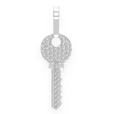 0.15CTW Key Diamond Pendant