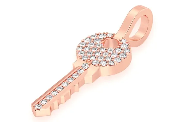 0.15CTW Key Diamond Pendant