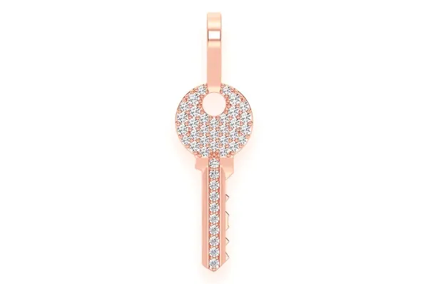 0.15CTW Key Diamond Pendant