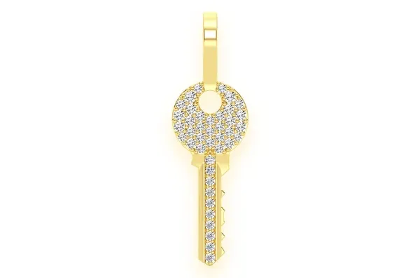 0.15CTW Key Diamond Pendant