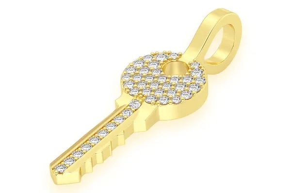 0.15CTW Key Diamond Pendant