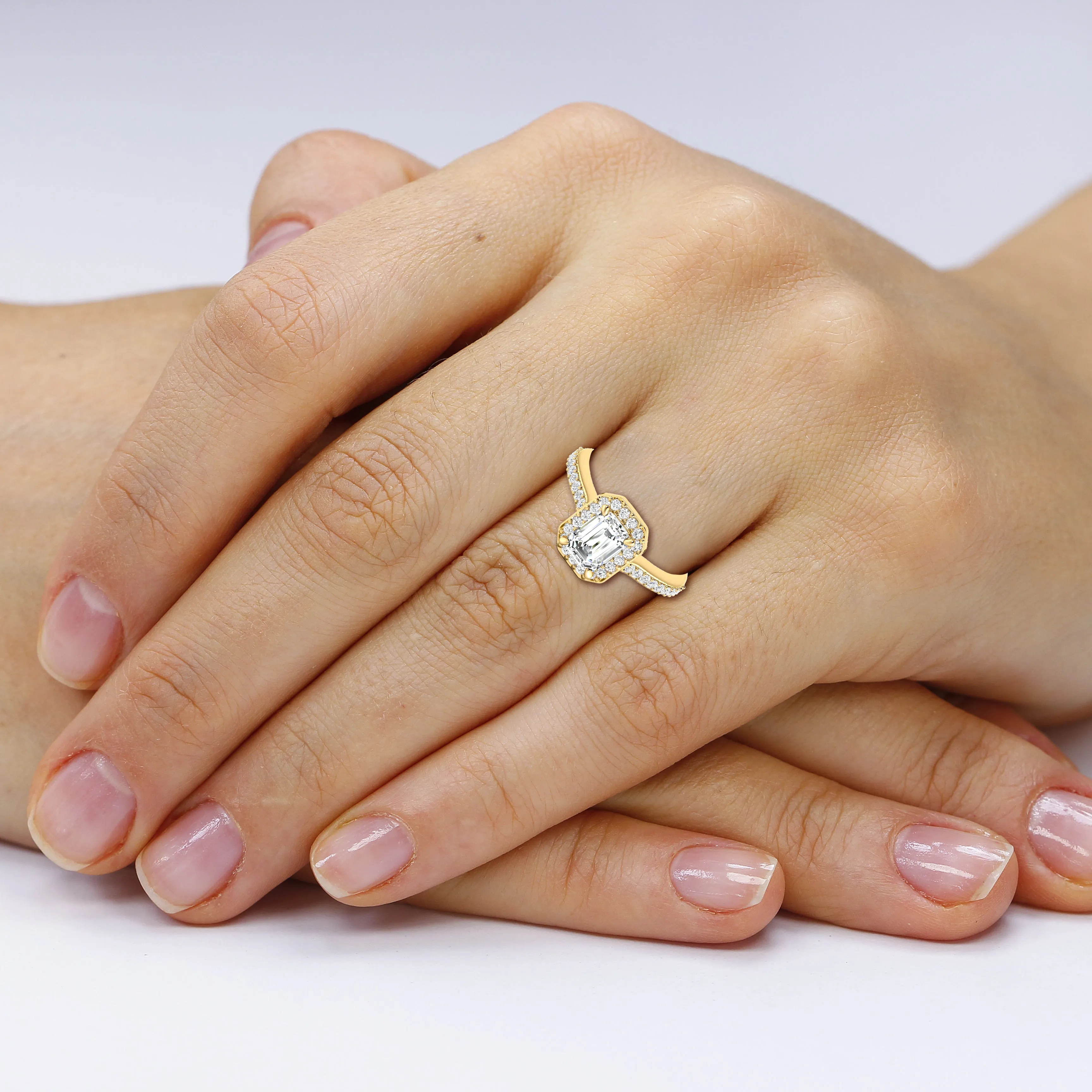 0.65-1.80 CT Round & Emerald Cut Diamonds - Engagement Ring