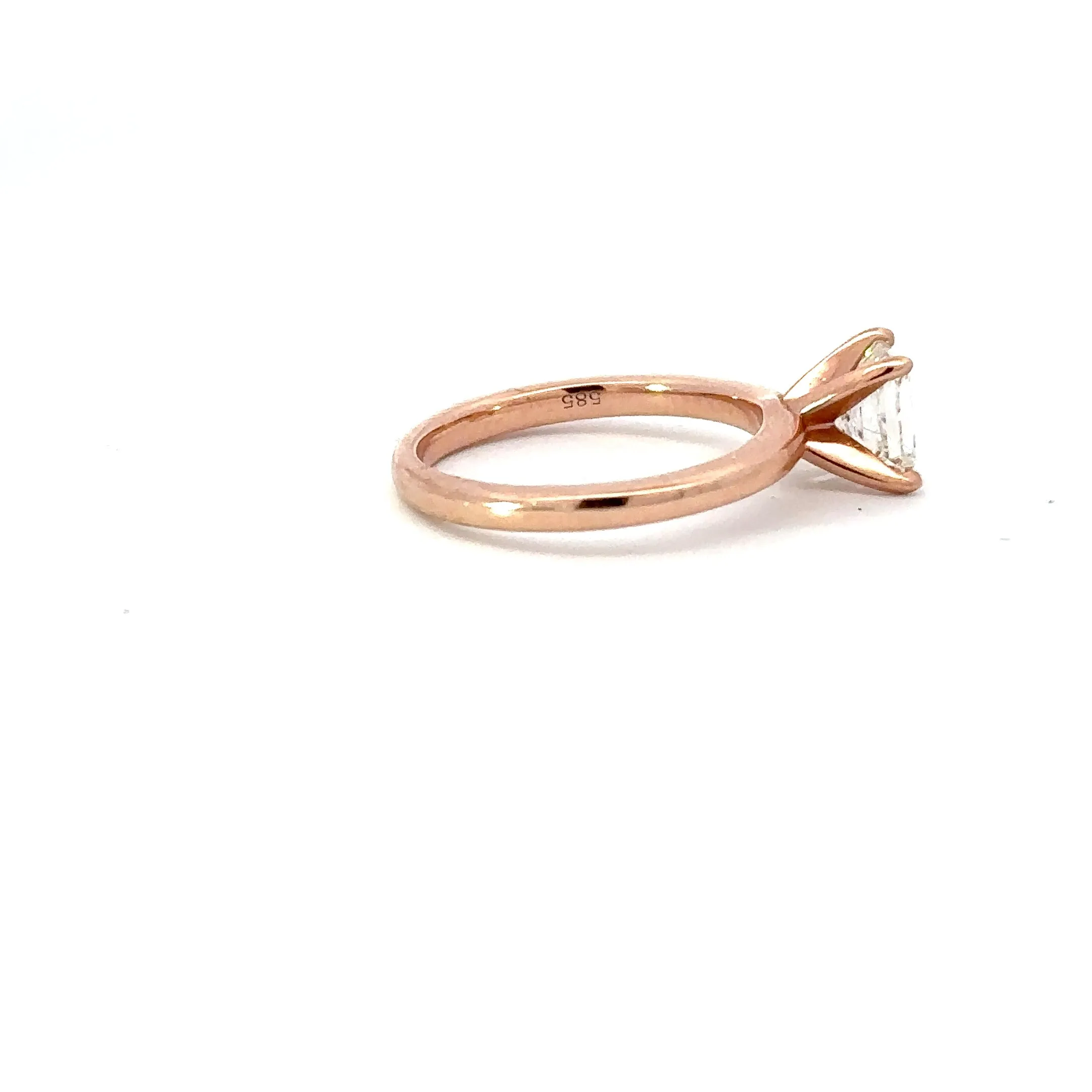 1.00 Princess Natural Diamond Engagement Ring