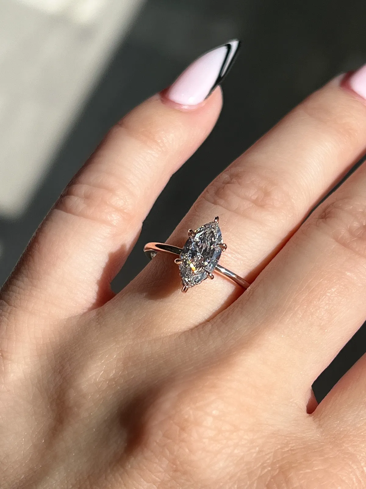 1.20 Carat Marquise Natural Diamond Engagement Ring