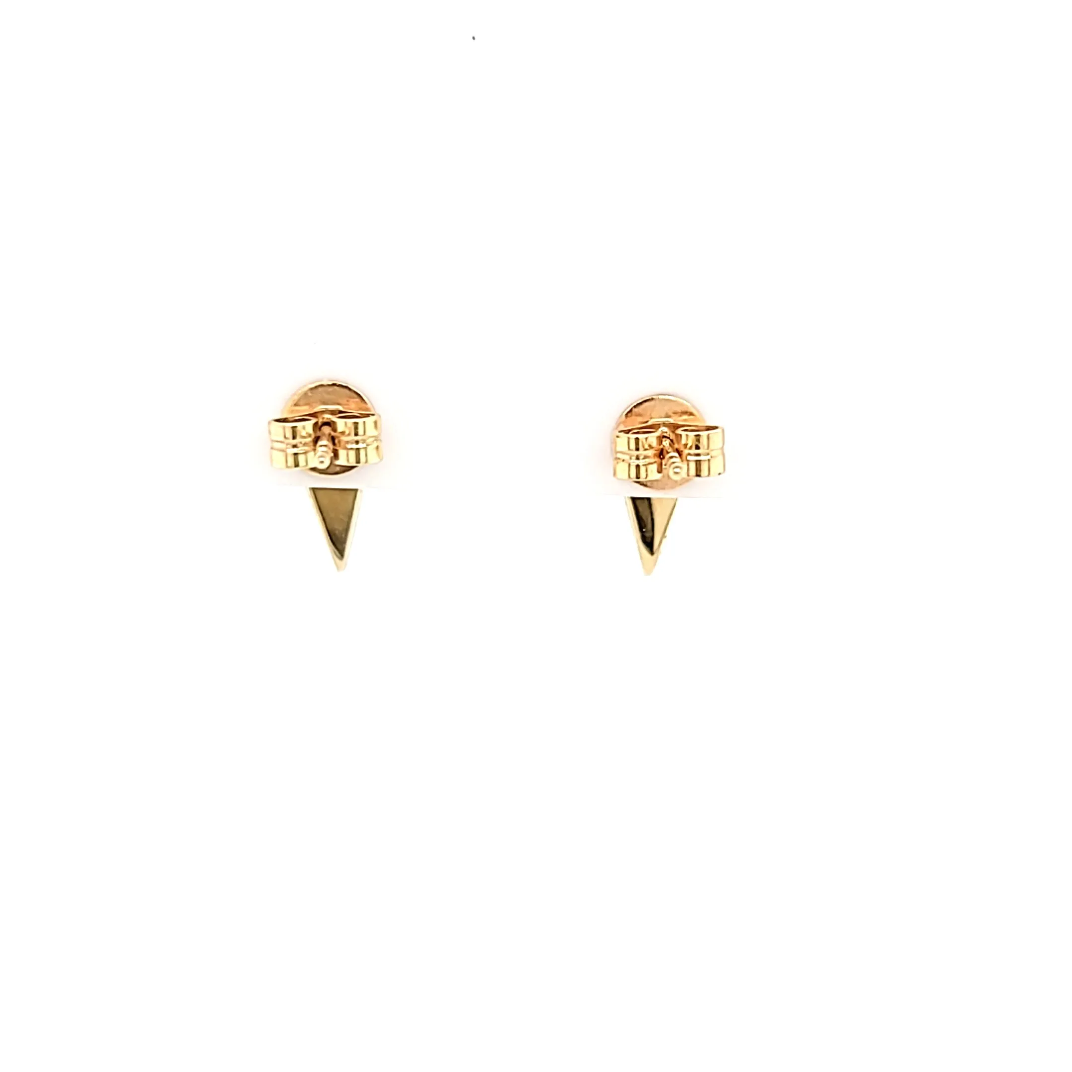 14k Yellow Gold Lapis & Diamond Arrow Stud Earrings (I7690)