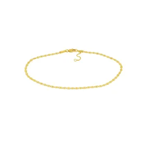 14K Yellow Gold Mirror Valentino Anklets