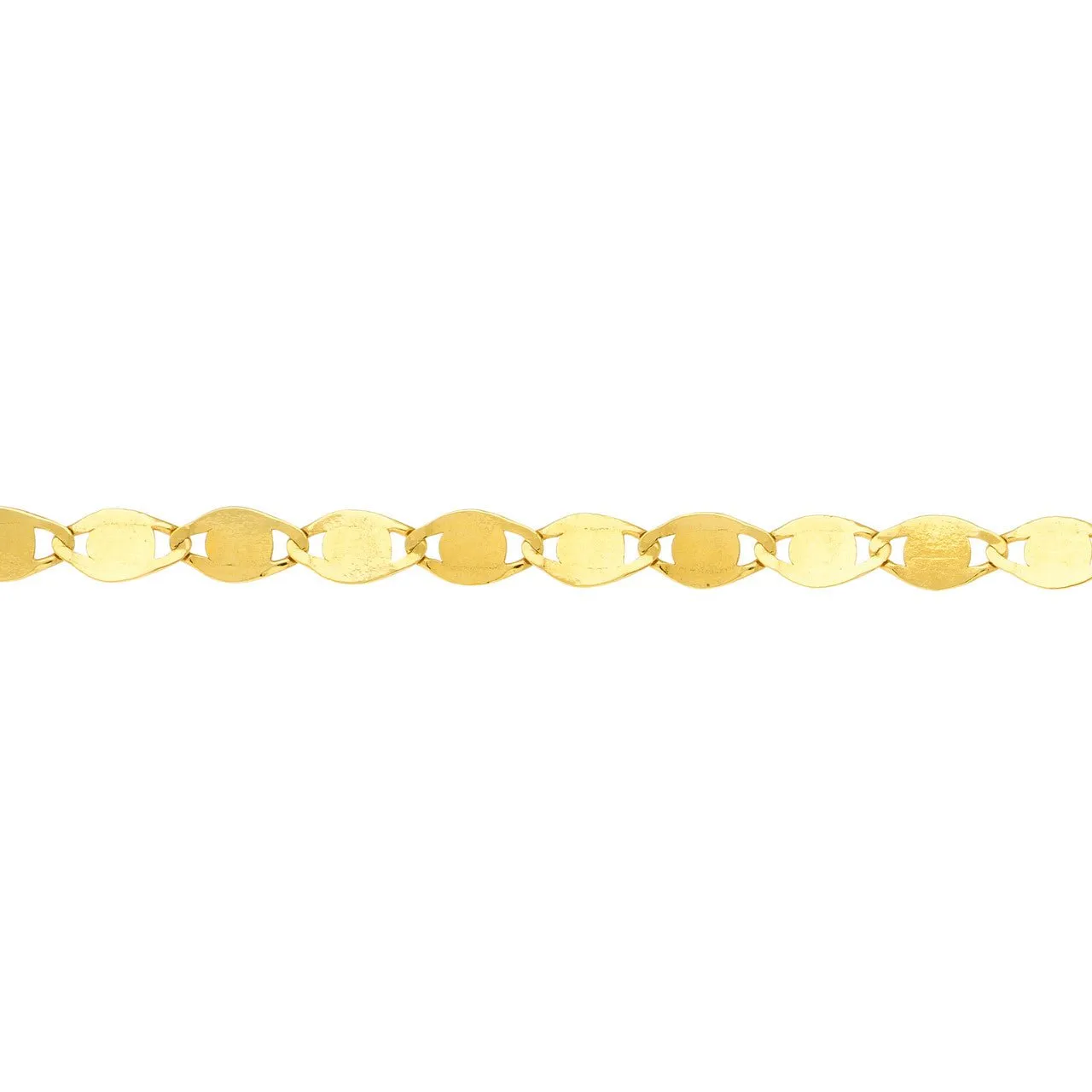 14K Yellow Gold Mirror Valentino Anklets