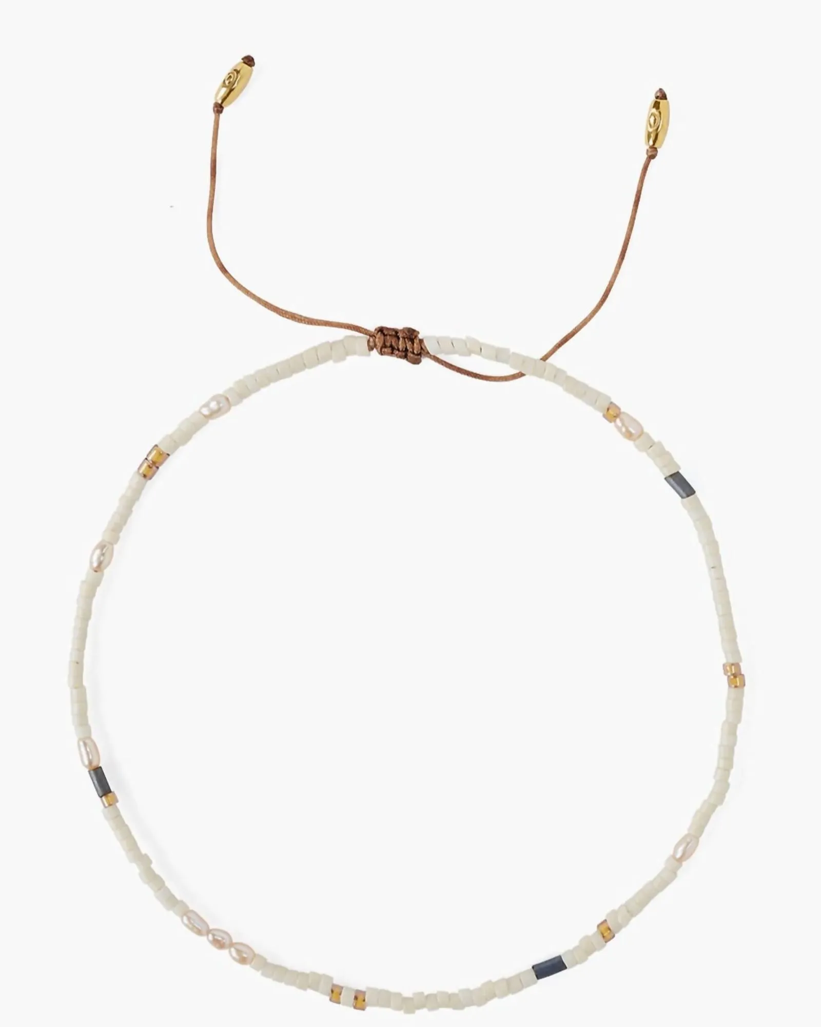 18K Anklet With Pearls in Natural Mix | Natural Mix