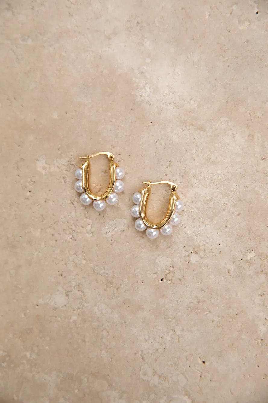 18k Gold Plated Caribbean Hoop Earrings Gold
