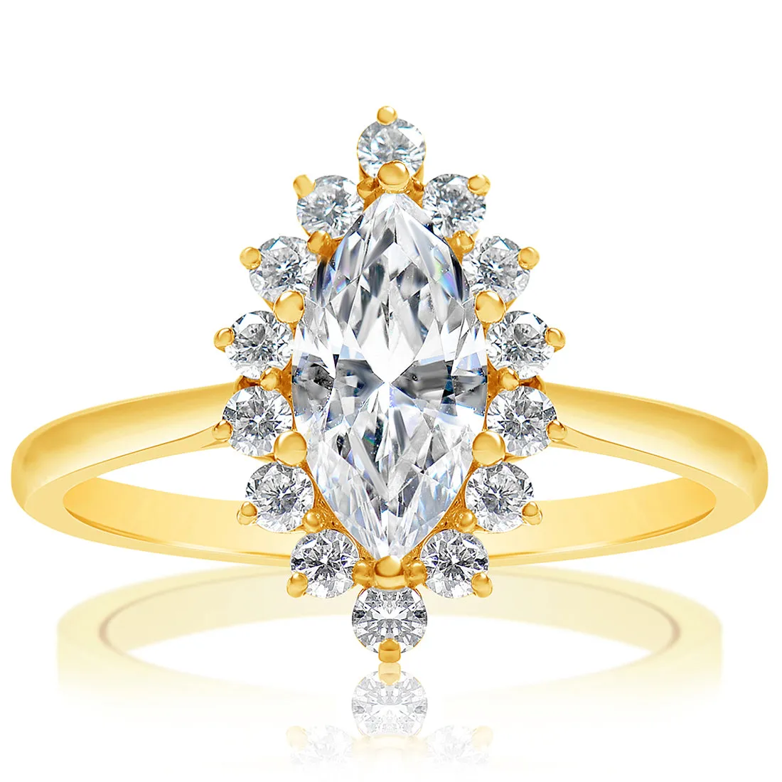 .33ctw Marquise Cut Diamond Halo Engagement Ring