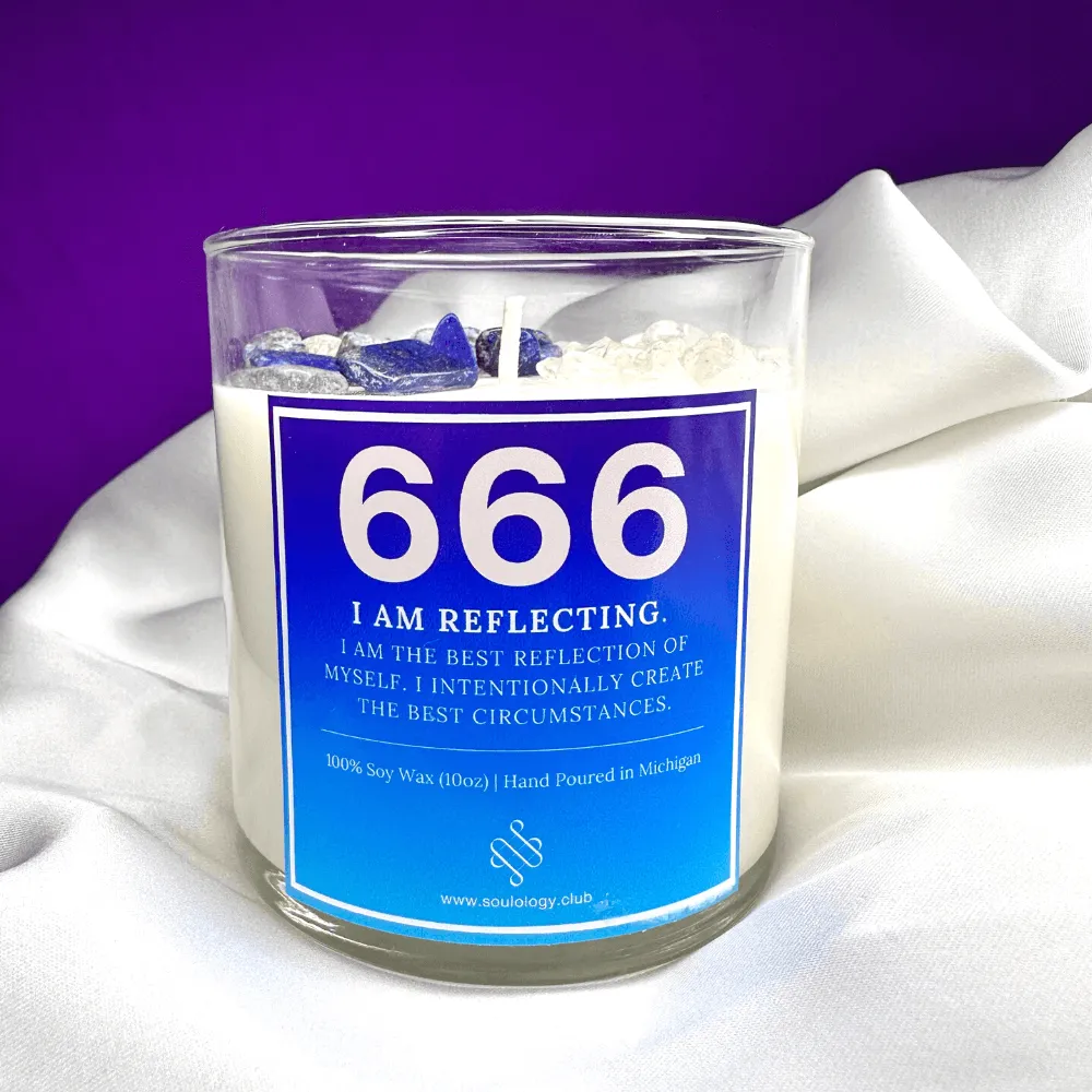 666 Angel Number Affirmation Candle