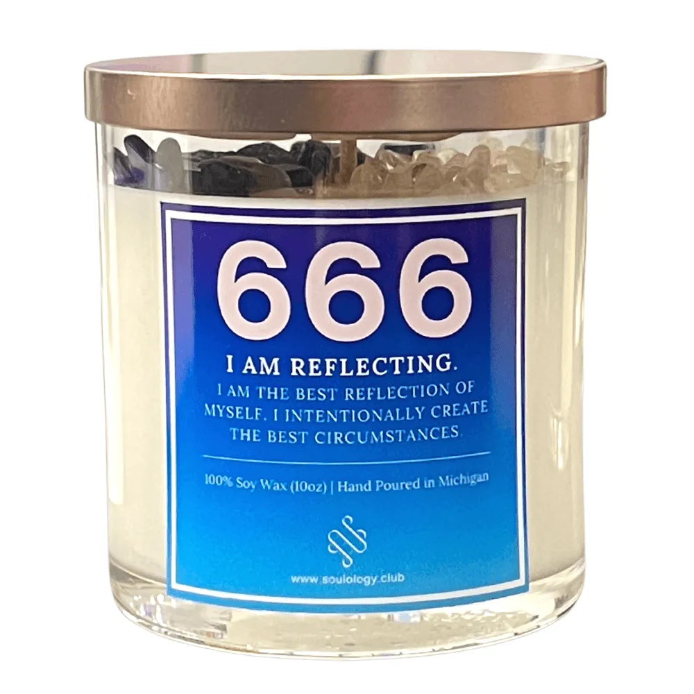 666 Angel Number Affirmation Candle