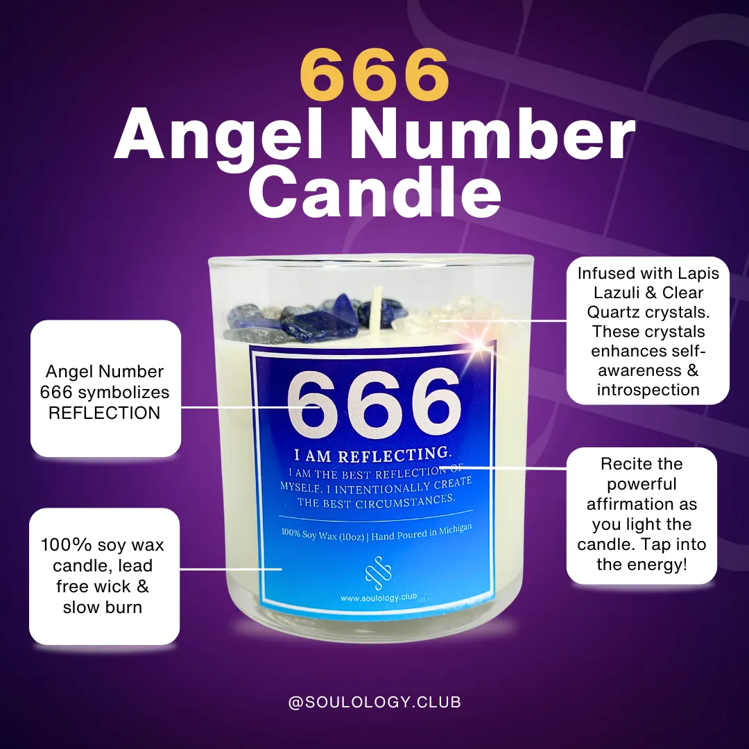 666 Angel Number Affirmation Candle