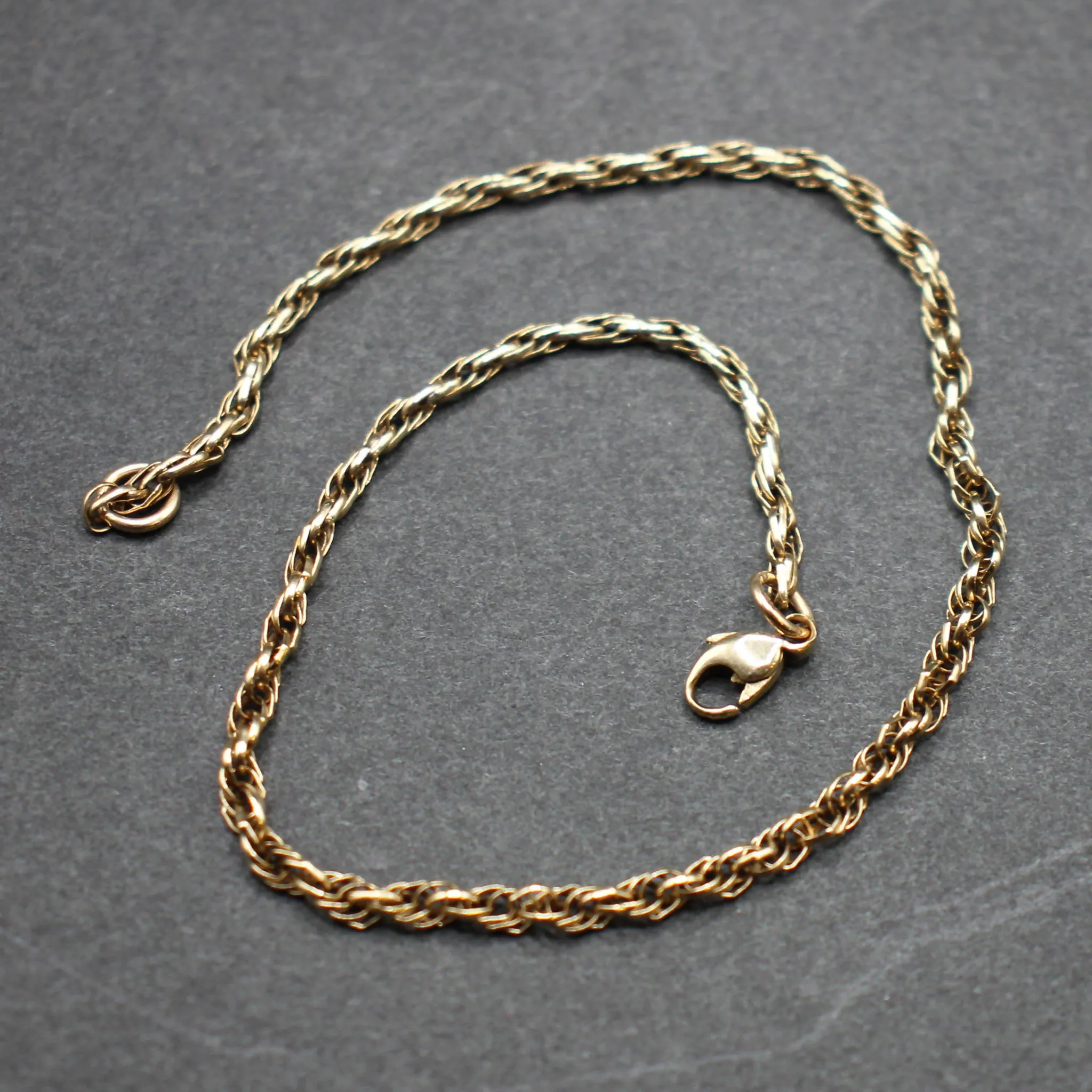 9ct gold rope twist bracelet