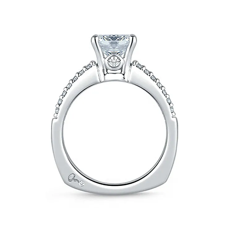 A.JAFFE Classic Two Row Shared Prong Engagement Ring MES103/40
