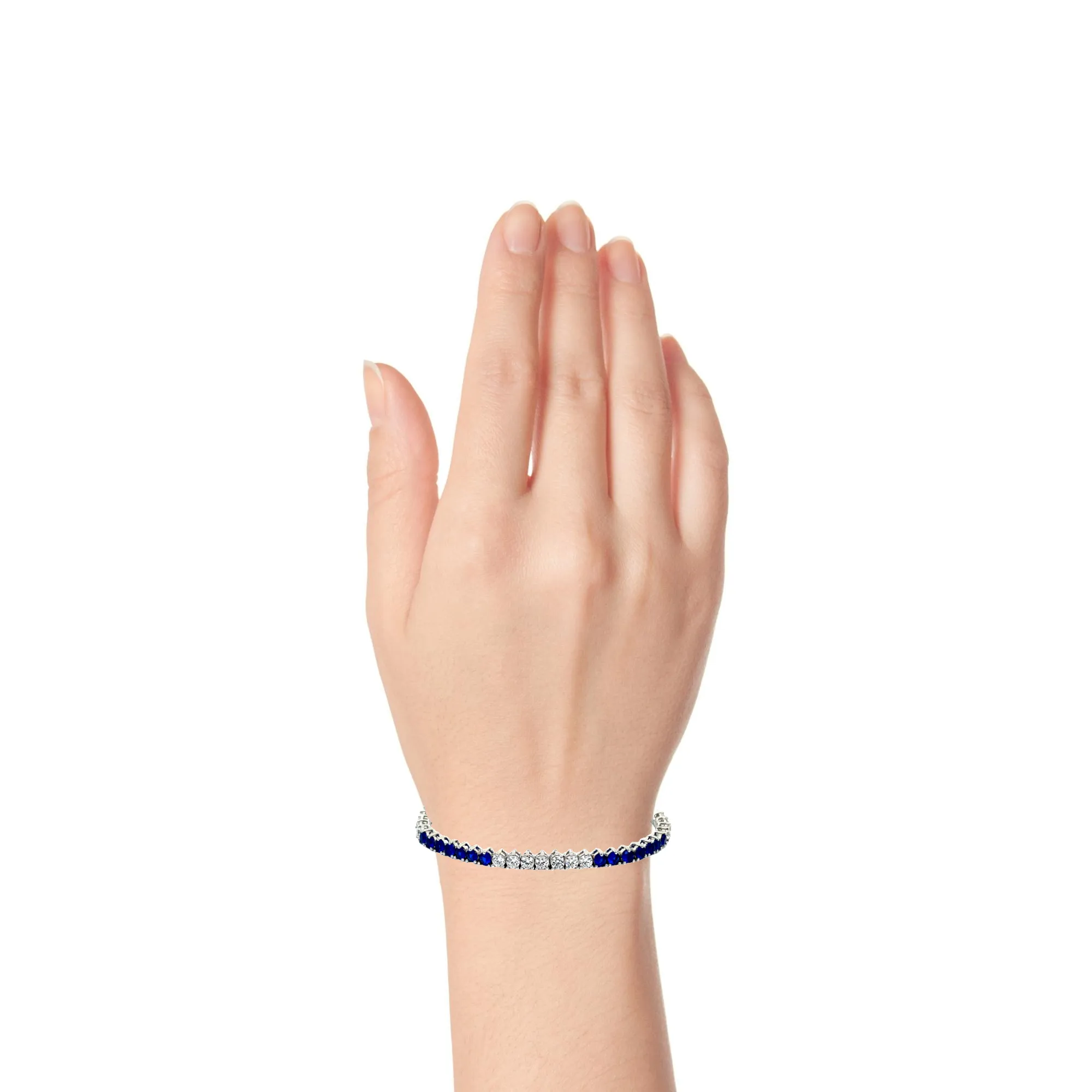 Alternating Tennis Bracelet (3 mm - 3 Prong)