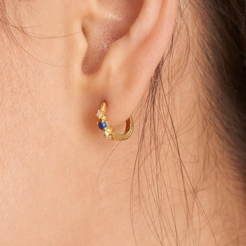 Ania Haie Lapis Star Huggie Hoop Earrings