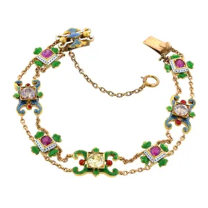 Antique Diamond & Enamel* Bracelet