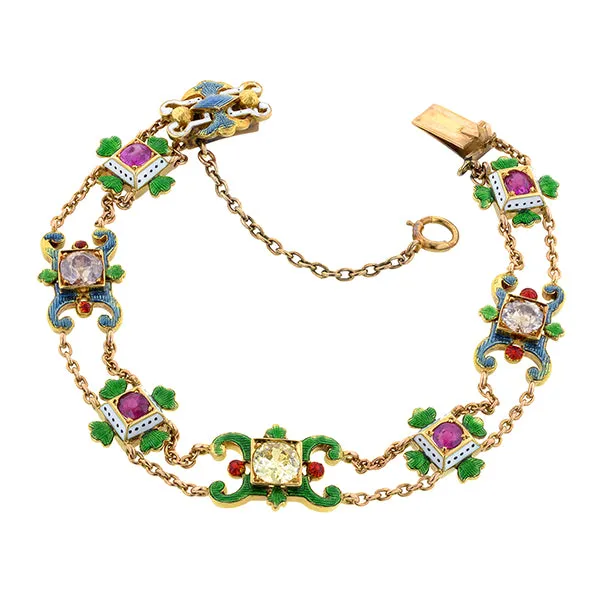 Antique Diamond & Enamel* Bracelet