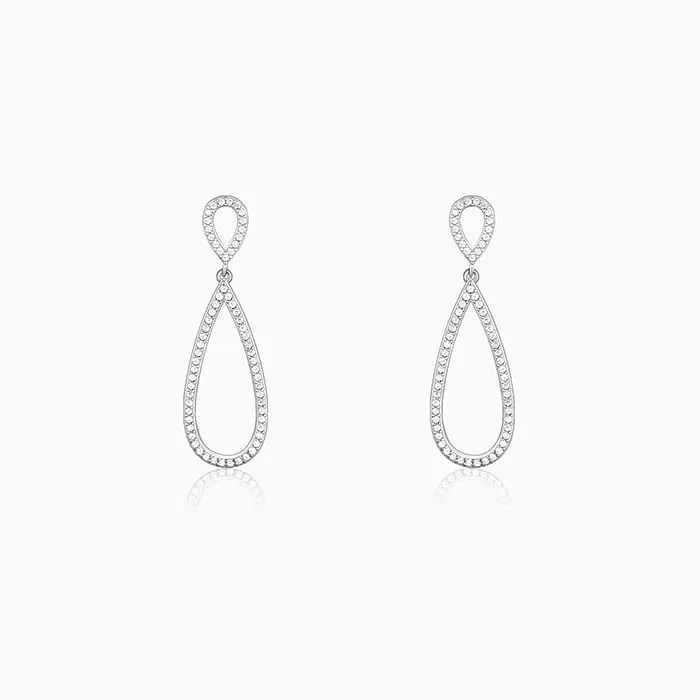 Anushka Sharma Silver Elegant Drop Earrings