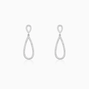 Anushka Sharma Silver Elegant Drop Earrings