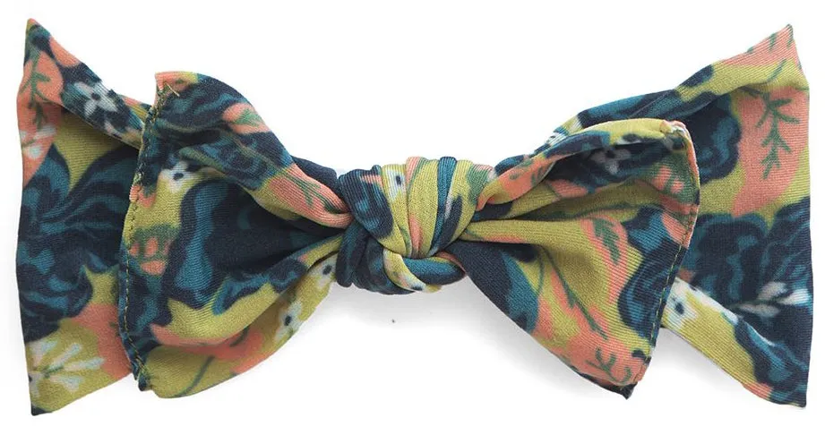 Baby Bling Fall Vintage Rose Printed Knot Headband