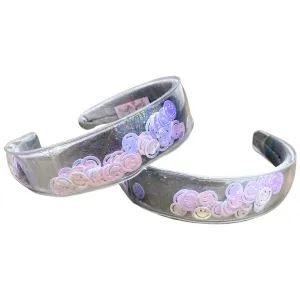 Bari Lynn Smiley Confetti Shaker Headband - Silver