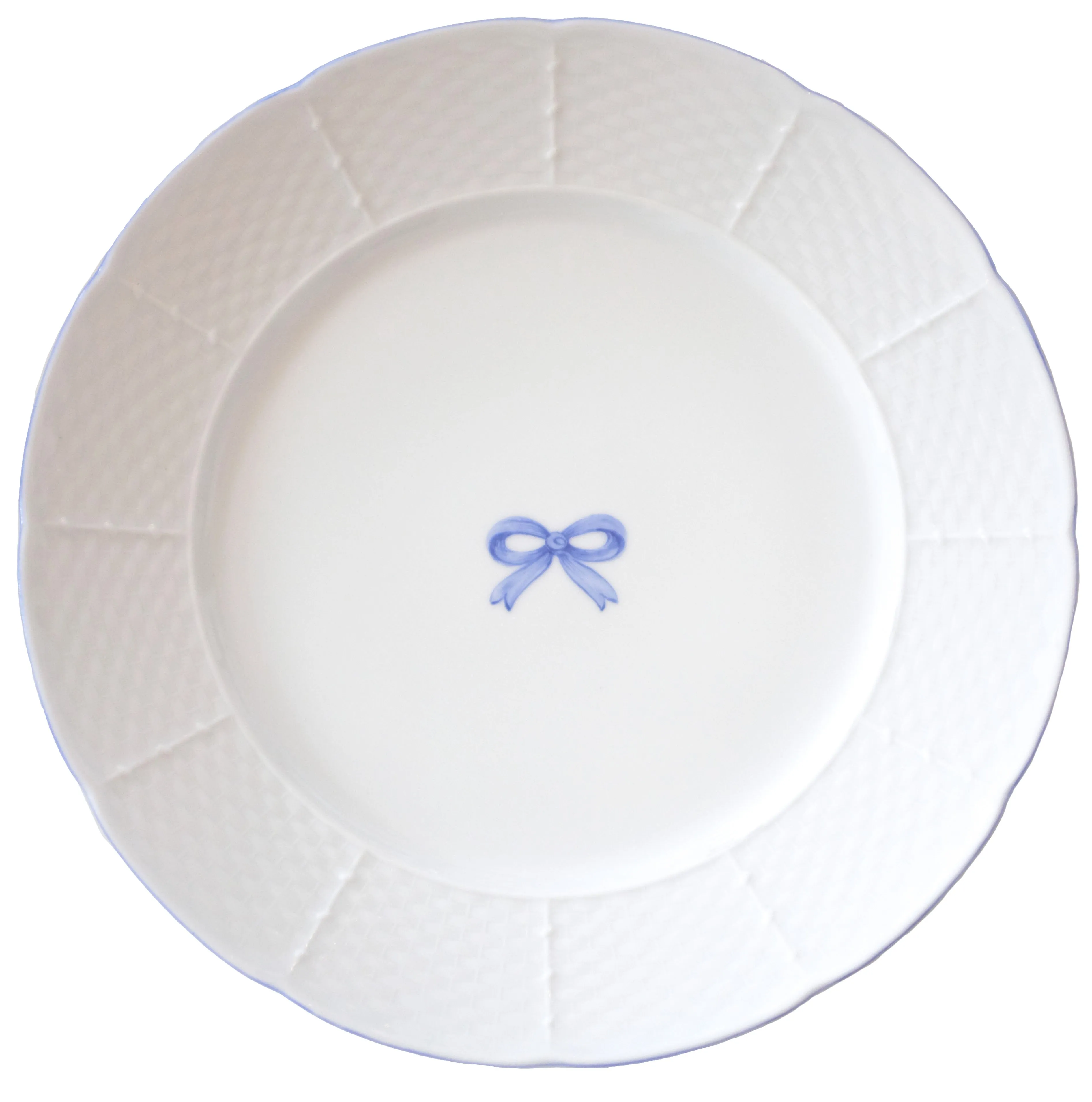 Basket Weave Dinner Plate - Bow