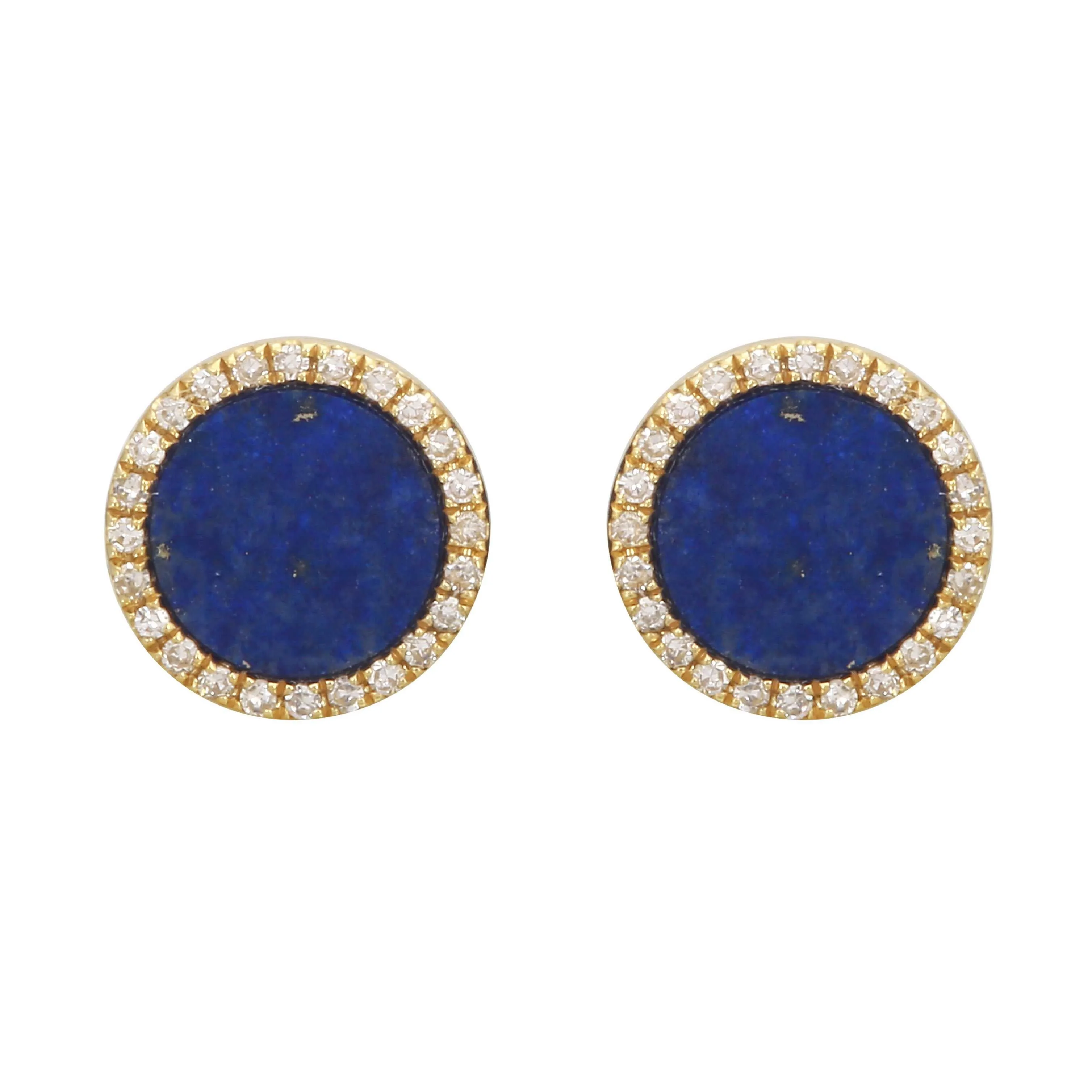 Big Lapis Halo Earrings
