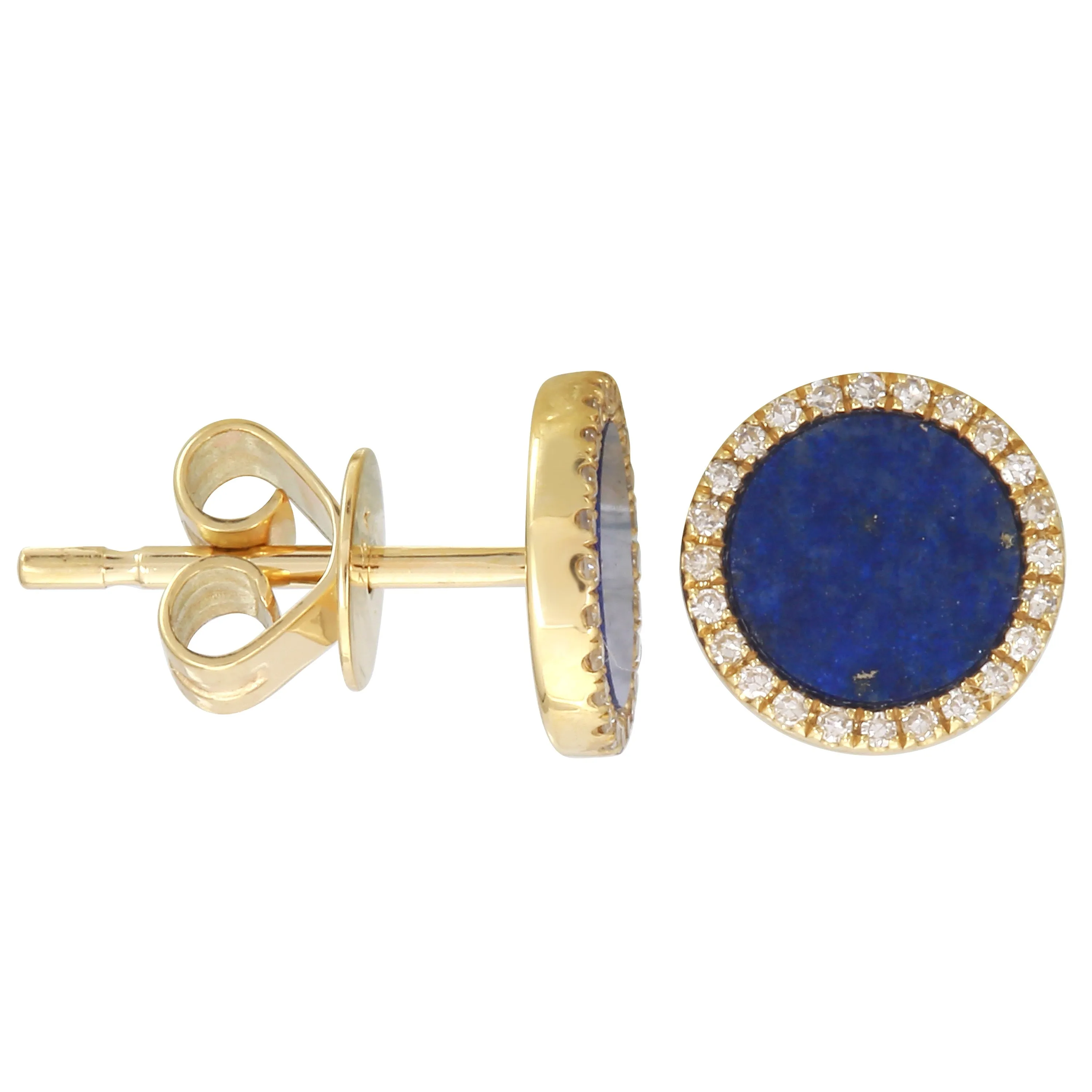 Big Lapis Halo Earrings