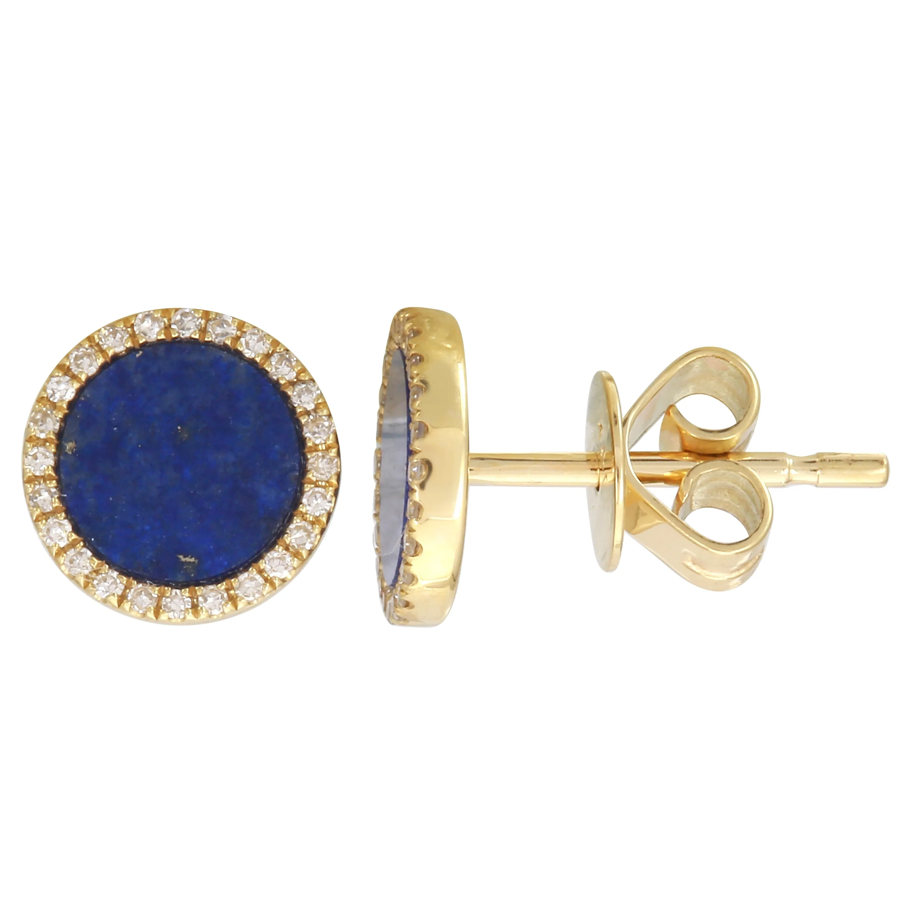 Big Lapis Halo Earrings
