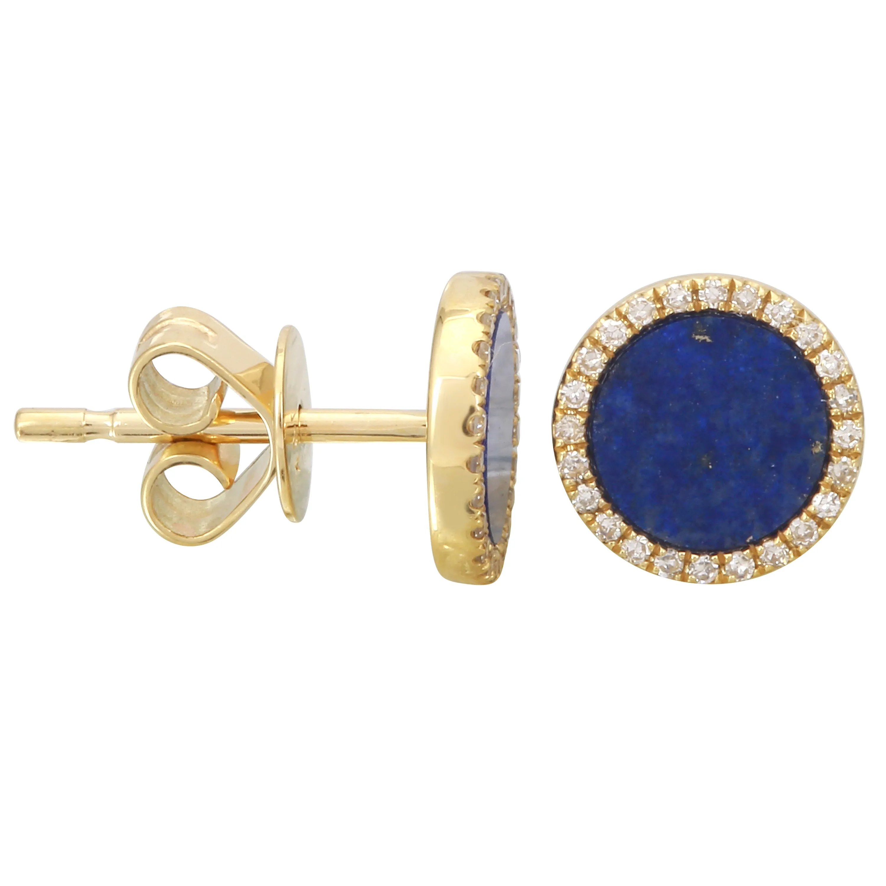 Big Lapis Halo Earrings