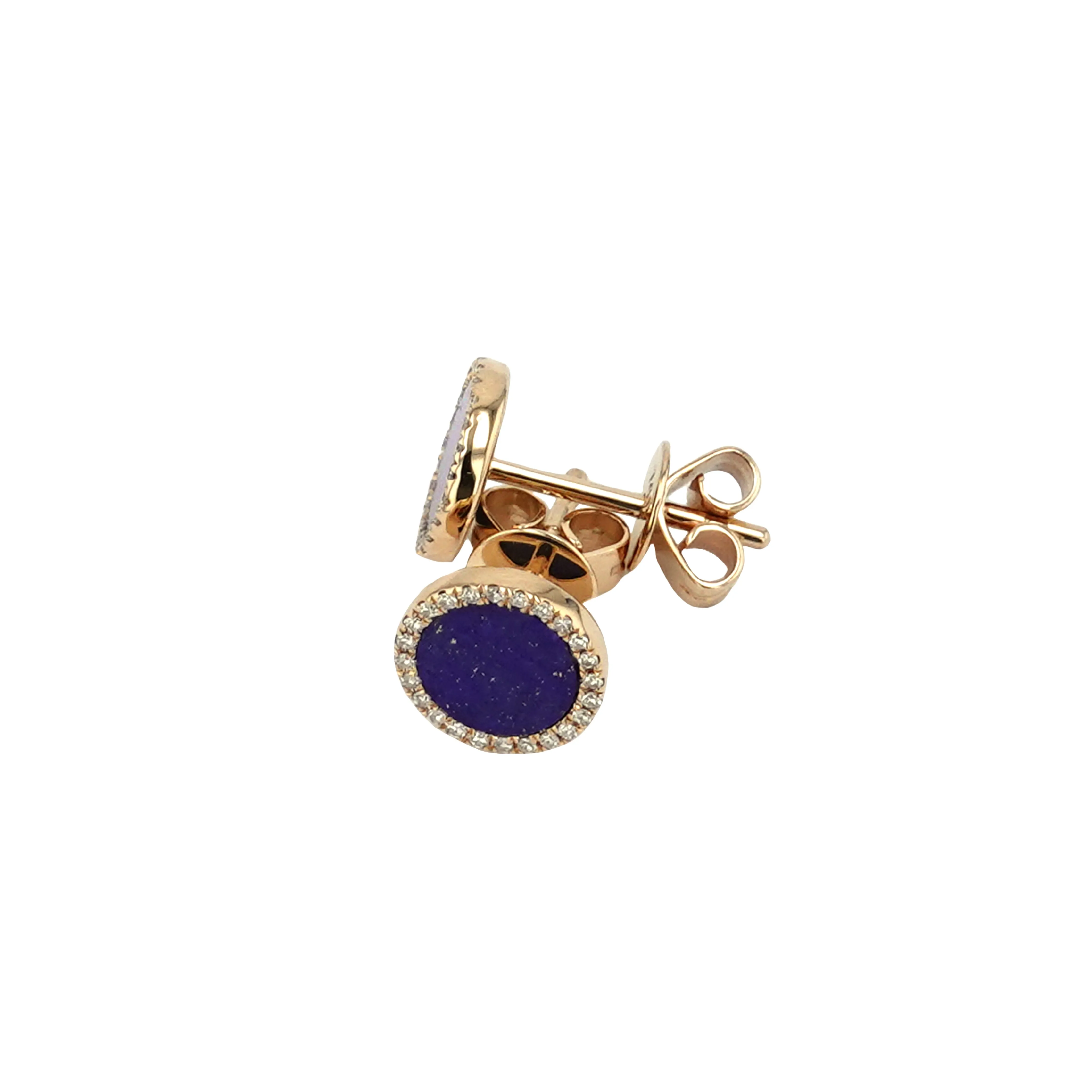 Big Lapis Halo Earrings
