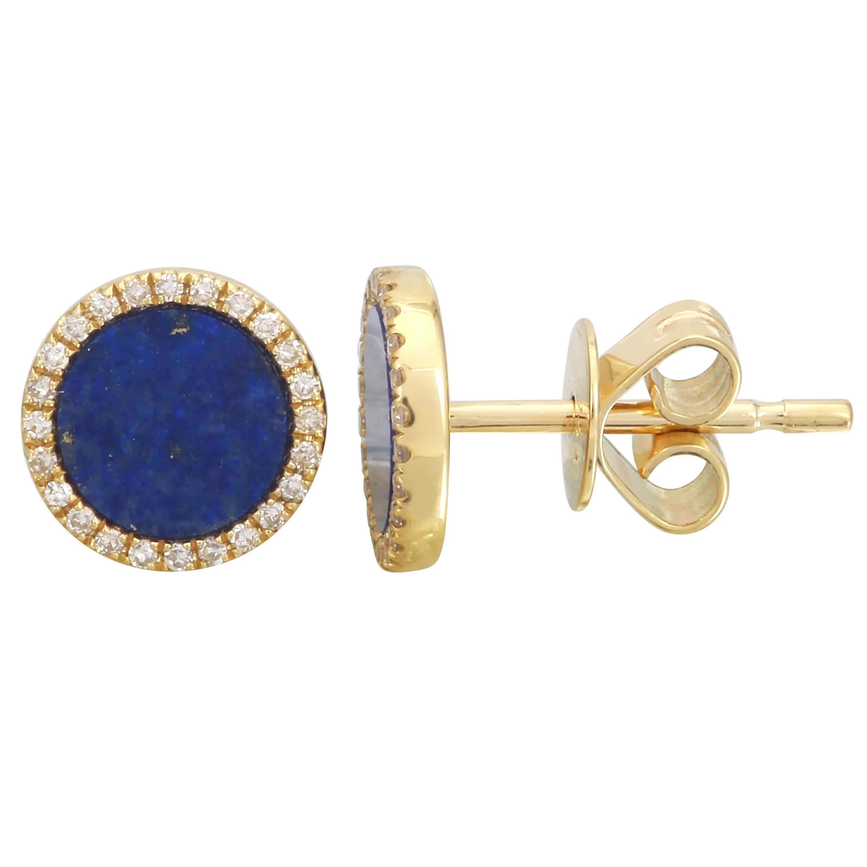 Big Lapis Halo Earrings