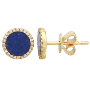 Big Lapis Halo Earrings