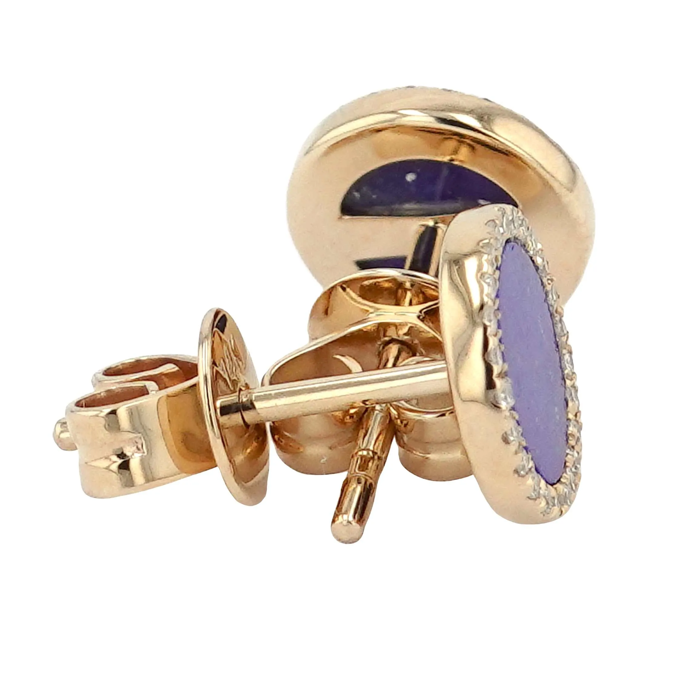 Big Lapis Halo Earrings