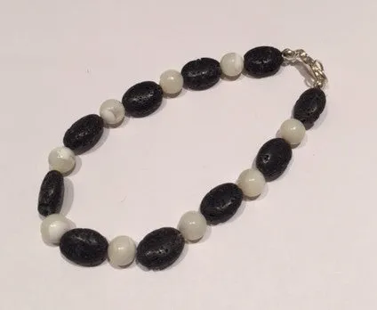 Black Lava Bead Bracelet