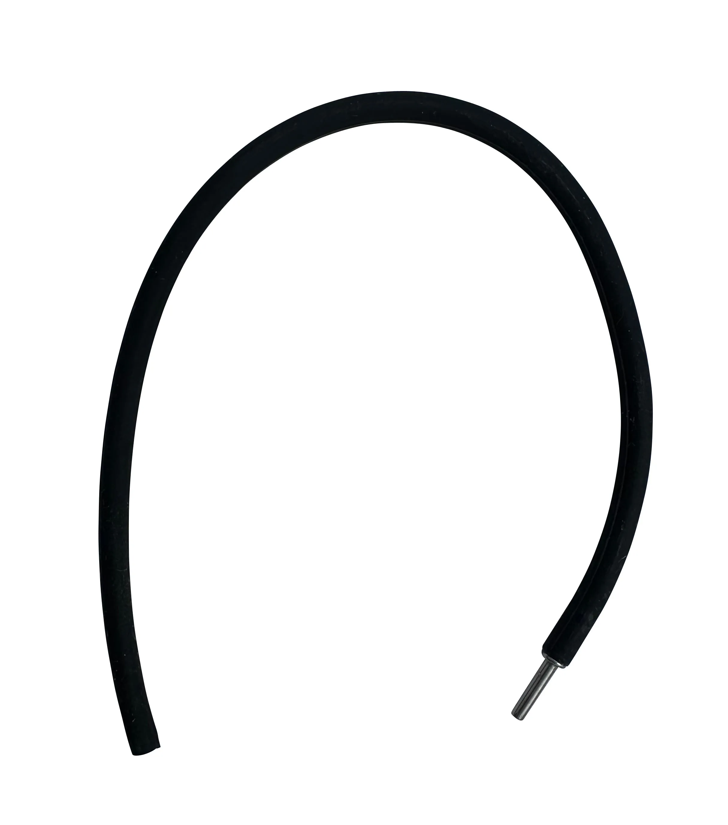 Black Silicone 4mm Thick Easy Pop Clasp Bracelet, 7 1/2"