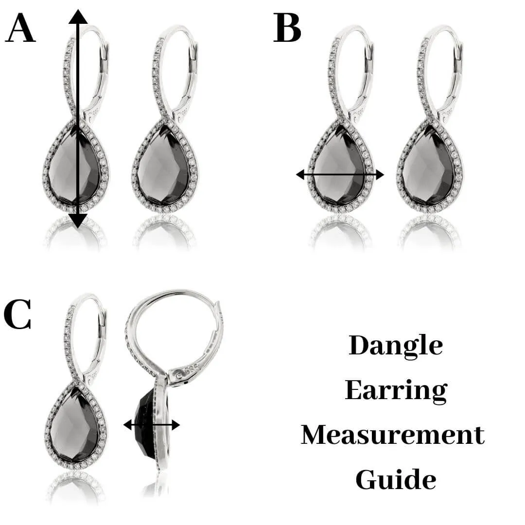 Blue Sapphire & Diamond Circle Dangle Earrings
