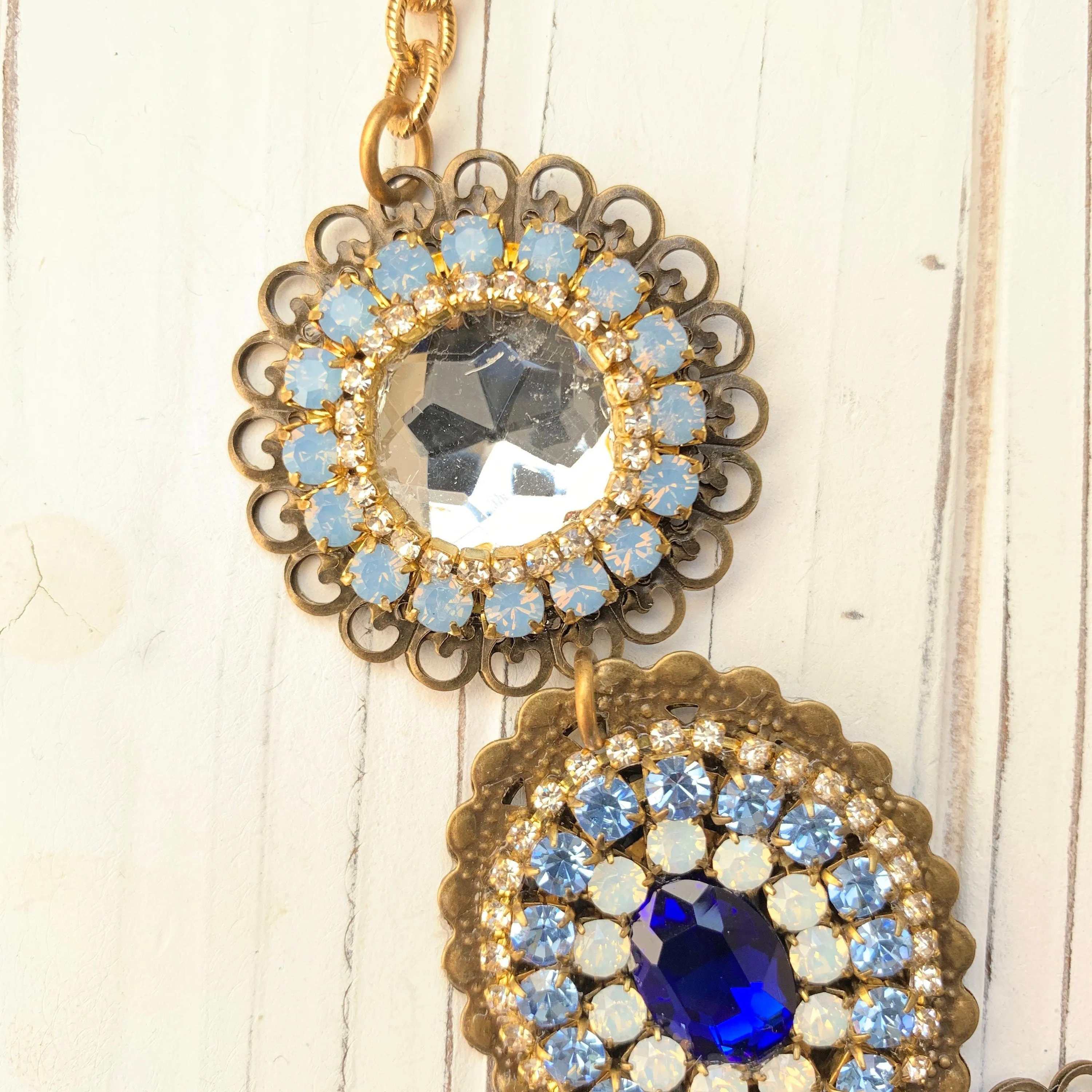 Blueberry Rhinestone Necklace
