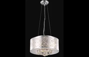 C121-2078D16C/RC - Regency Lighting: Prism 4 light Chrome pendant Clear Royal Cut Crystal