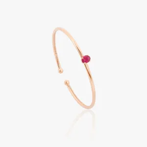 Carmine Ruby & Gold Cuff Bracelet