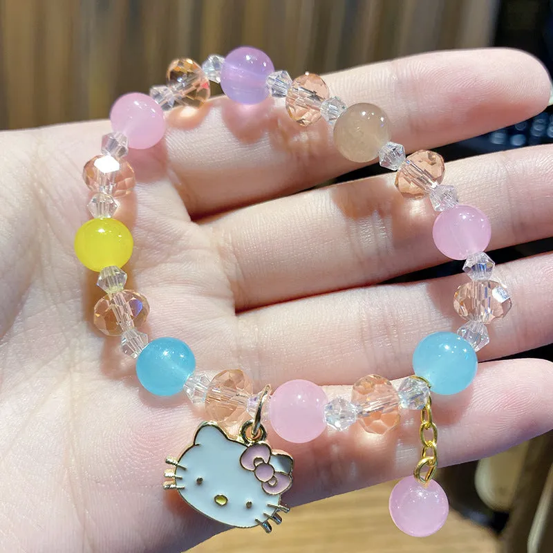 Cartoon New Bracelet Girls Minority Simple Cinnamoroll Babycinnamoroll Student Girlfriends Crystal Bracelet Stall Ornament