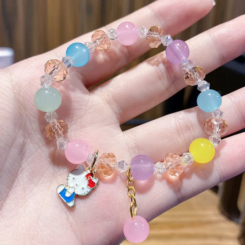 Cartoon New Bracelet Girls Minority Simple Cinnamoroll Babycinnamoroll Student Girlfriends Crystal Bracelet Stall Ornament