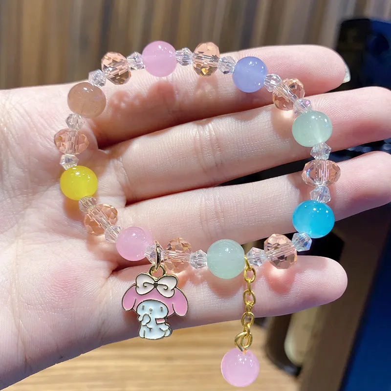 Cartoon New Bracelet Girls Minority Simple Cinnamoroll Babycinnamoroll Student Girlfriends Crystal Bracelet Stall Ornament