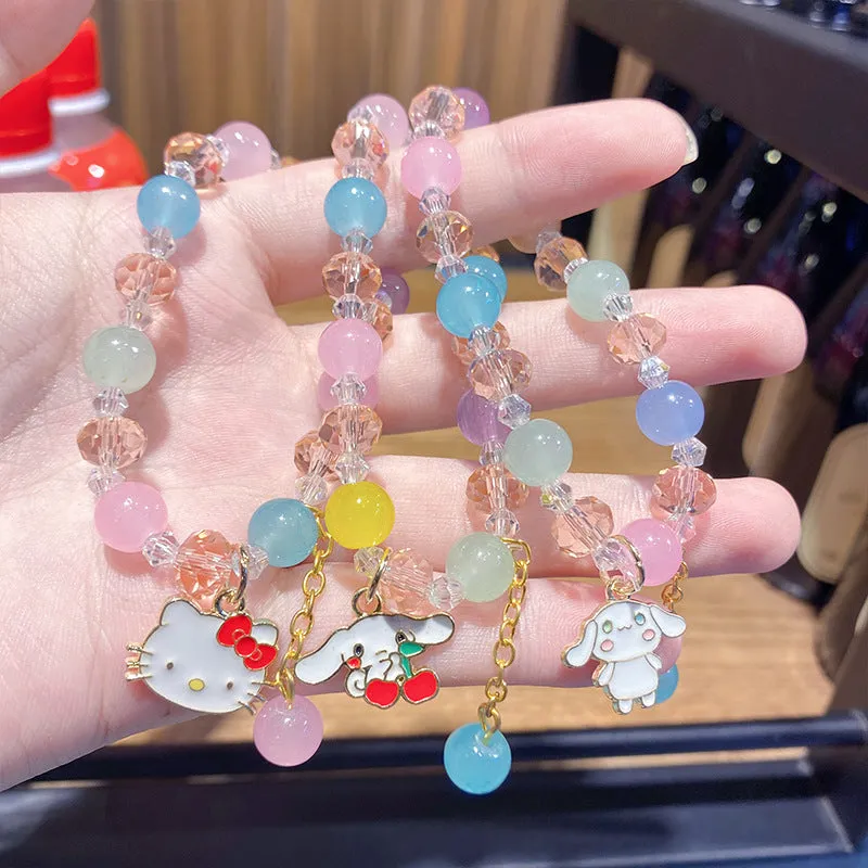 Cartoon New Bracelet Girls Minority Simple Cinnamoroll Babycinnamoroll Student Girlfriends Crystal Bracelet Stall Ornament