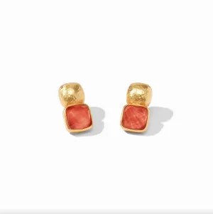 Catalina Earrings - Iridescent Coral