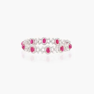 Celeste Diamond & Ruby Bracelet