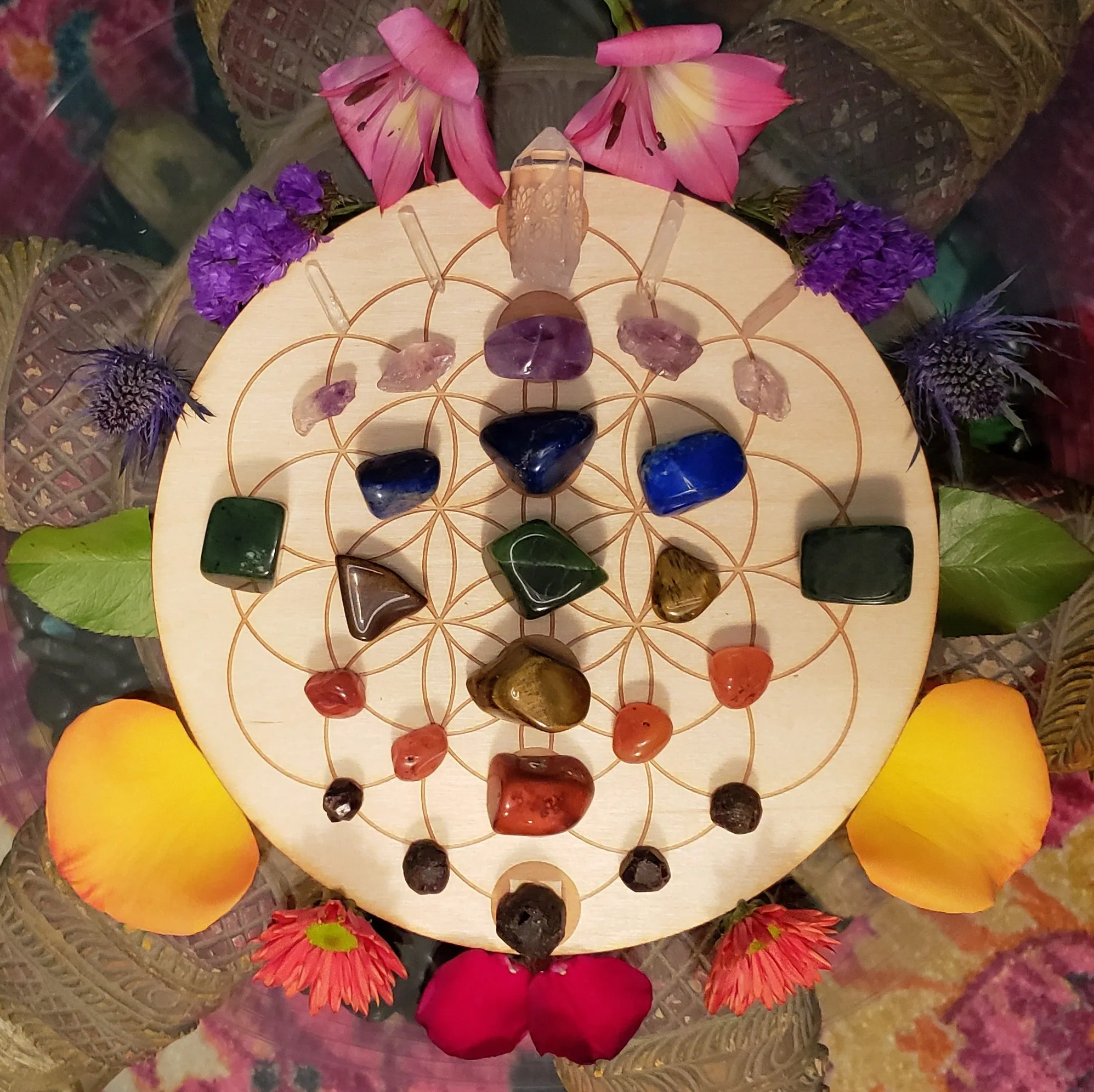 Chakra Balancing and Purification Crystal Grid Kit