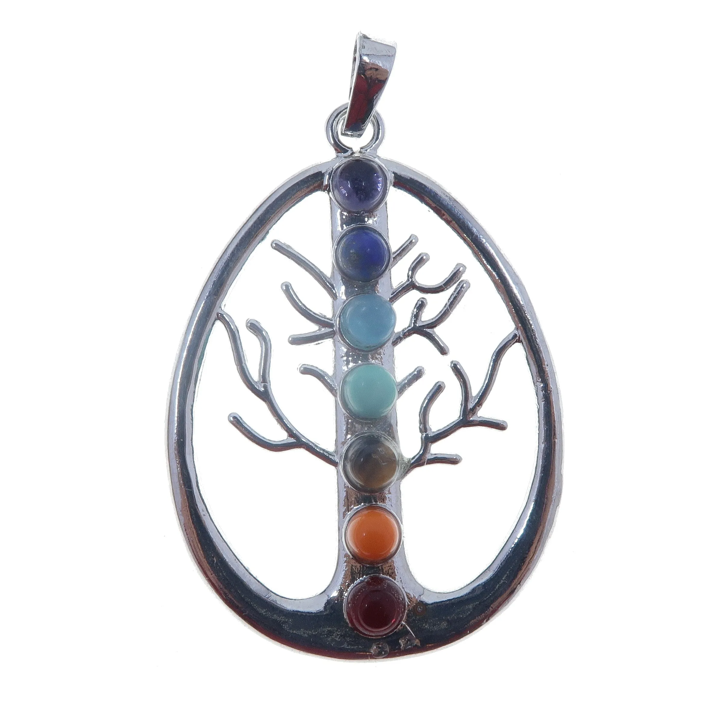 Chakra Pendant Tree of Life Rainbow